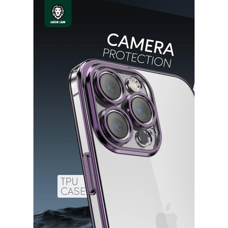 جراب TPU لهاتف iPhone 14 Pro من Green Lion Mars-Electroplating - أسود