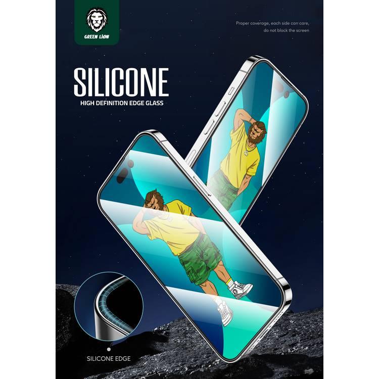 Green 3D Silicone HD Glass Screen Protector iPhone 14 Plus - Clear