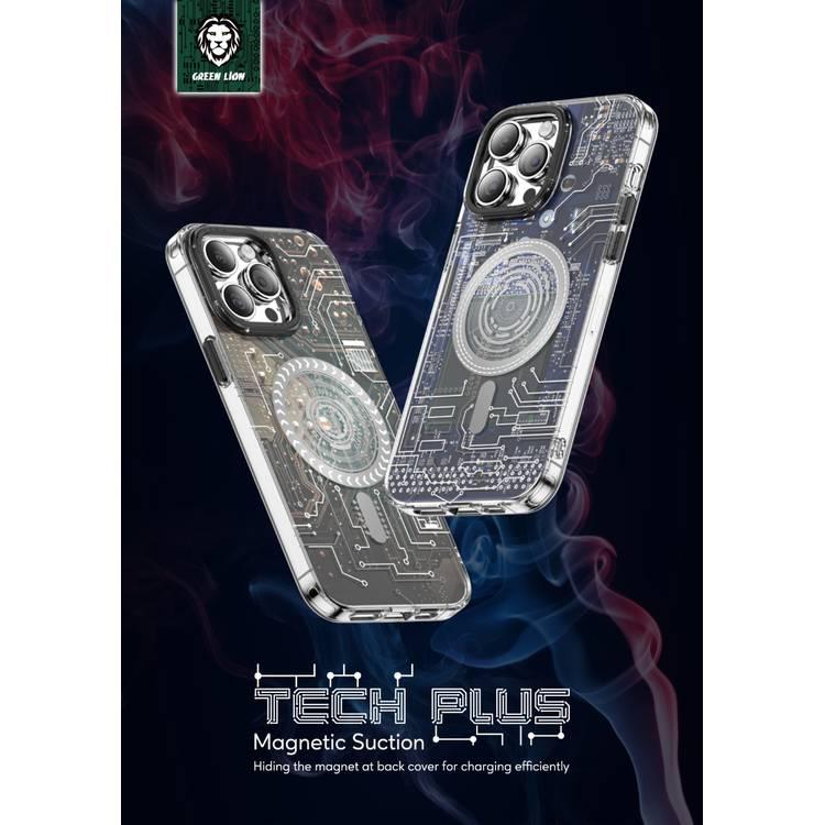 Green Lion Magnetic Tech Plus Case for iPhone 14 Pro Max ( 6.7  ) - Pink - القرنفل