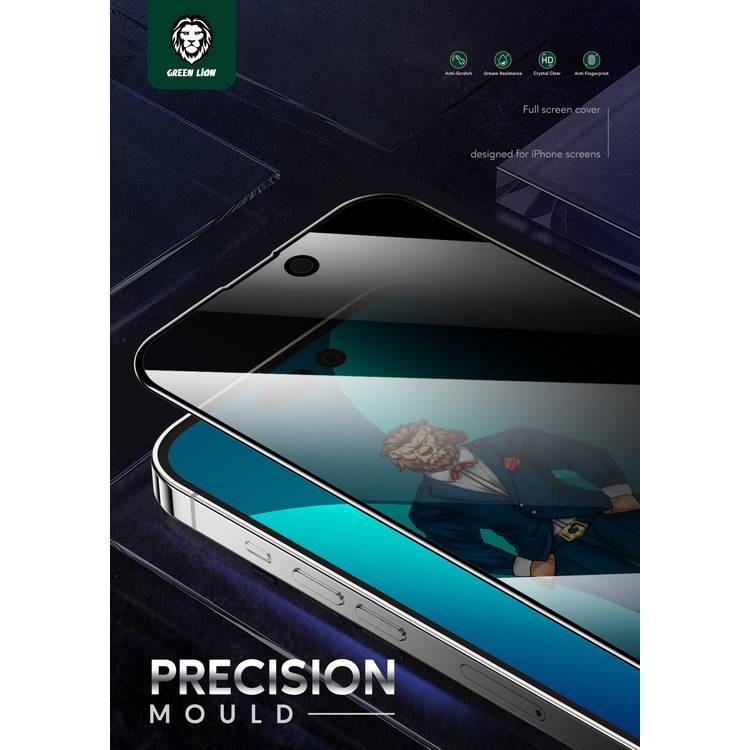 Green Lion 3D Privacy Scratch Free Round Edge Glass Screen Protector for iPhone 14