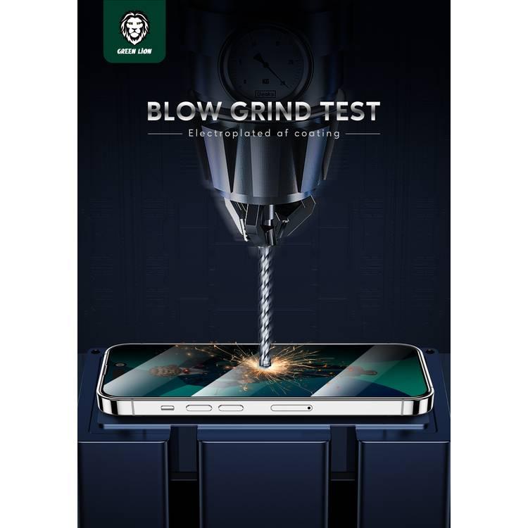 واقي شاشة زجاجي مقاوم للخدش بخصوصية ثلاثية الأبعاد من Green Lion لهاتف iPhone 14 Max - أسود