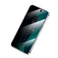 Green Lion 3D Privacy Scratch Free Round Edge Glass Screen Protector for iPhone 14 Max - Black