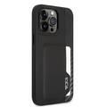 Tumi HC Leather & Shiny Carbon Fiber Case with Vertical Card Slot iPhone 14 Pro Max - Black