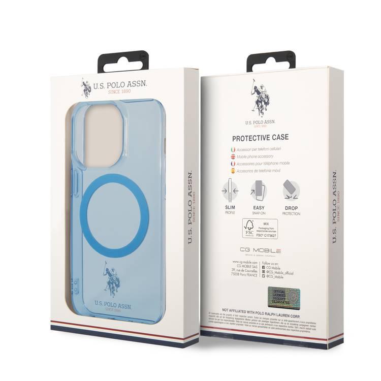 U.S. Polo MagSafe Hard Case iPhone 14 Pro - Blue