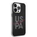 U.S. Polo Glitter Script Card Case iPhone 14 Pro - Black