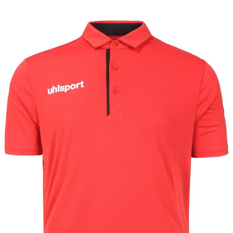 قميص بولو uhlsport ، Smart breathe® CLASSIC ، للتدريب والجولف وجميع أنواع الرياضة ، أكمام قصيرة ، تعرق وتجف بسرعة كبيرة ، مقاس عادي - أحمر / أسود - كبير