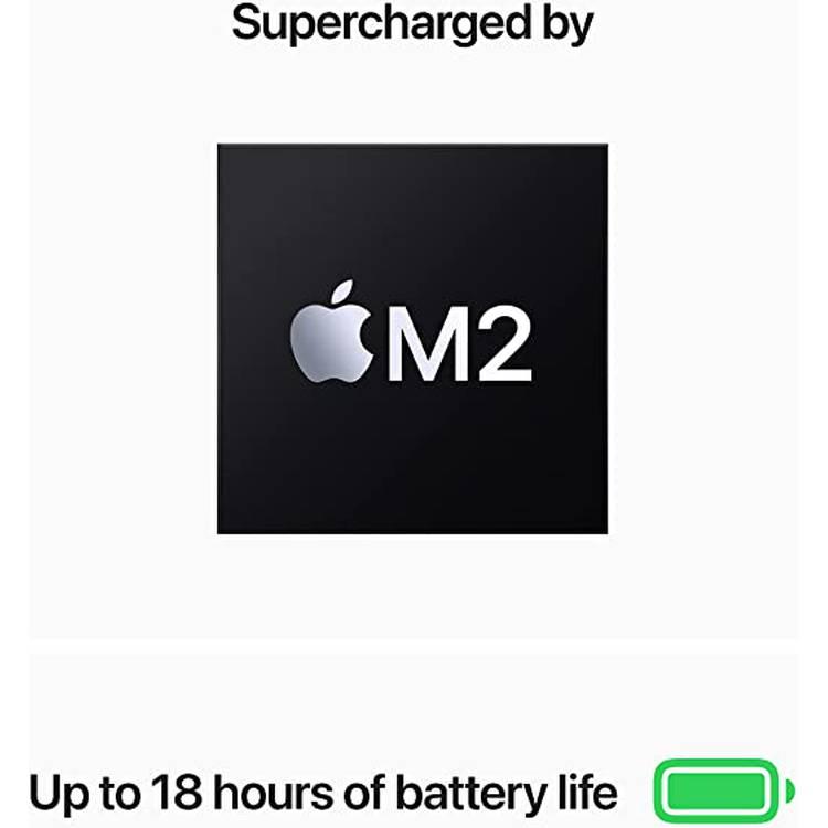 لاب توب Apple 2022 MacBook Air بشريحة M2: 13.6 بوصة 8 جيجا رام - منتصف الليل - إنجليزي - 256GB