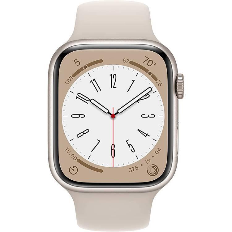 سلسلة Apple Watch 8 - ستارلايت - 45 ملم