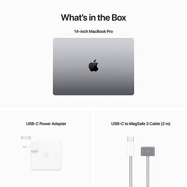 لاب توب Apple 2023 MacBook Pro بشريحة M2 pro: 14.2 بوصة - فضاء رمادي - إنجليزي - 512 جيجابايت