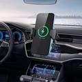 Powerology Dual Coil Car Mount Wireless Charger مروحة تبريد مدمجة