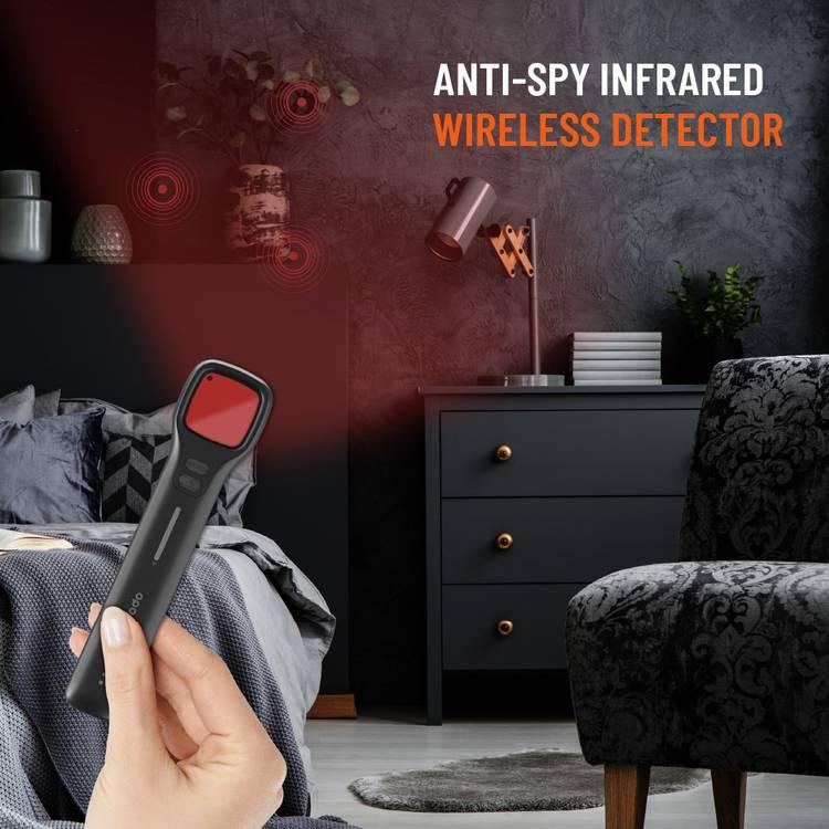 Porodo Anti-Spy Infrared Wireless Detector - Black