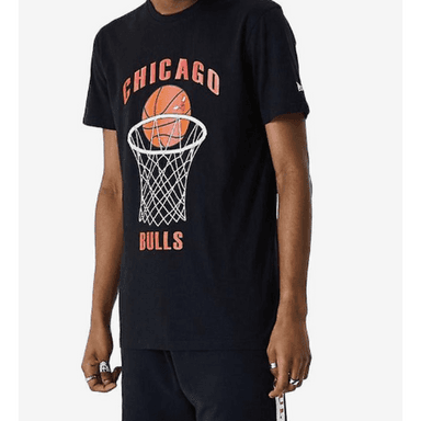Men's T-Shirt New Era NBA Hoop Tee Chicago Bulls Black