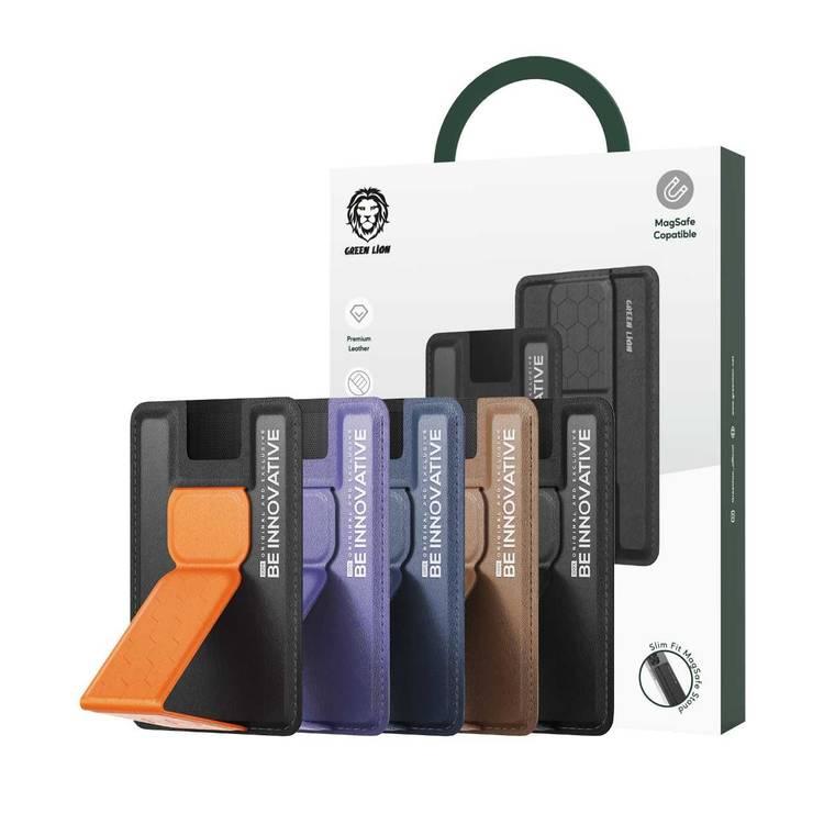 Green Lion Innovative Magsafe Wallet Stand - Orange / Black