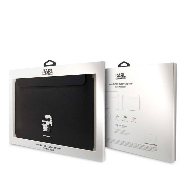 حقيبة كمبيوتر محمول Karl Lagerfeld شعار K&amp;C NFT | 16 ″ | أسود