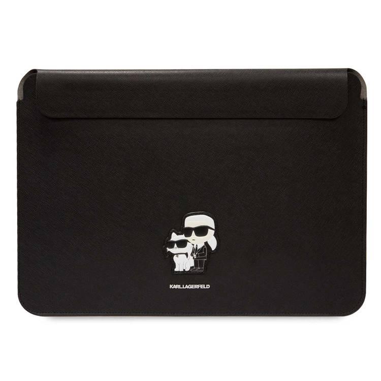 حقيبة كمبيوتر محمول Karl Lagerfeld شعار K&amp;C NFT | 16 ″ | أسود
