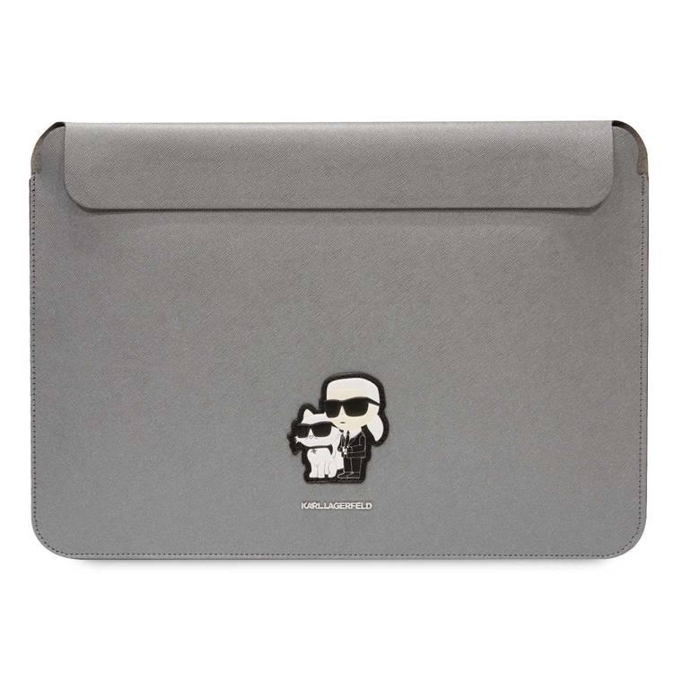 حقيبة كمبيوتر محمول Karl Lagerfeld شعار K&amp;C NFT | 16 ″ | فضة