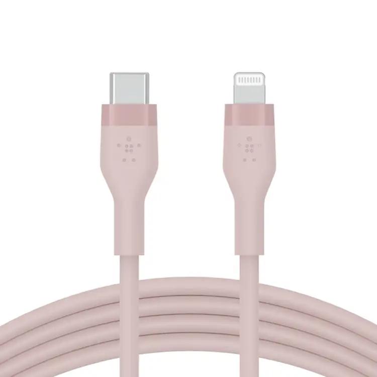 Belkin BOOST CHARGE™ Flex USB-C to Lightning Connector Soft-touch Silicone, 1M - Pink