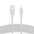 Belkin BOOST CHARGE™PRO Flex USB-A to Lightning Cable_Braided Silicone, 3M - White