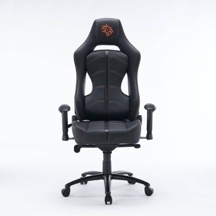 كرسي Porodo Gaming Predator Pro ومسند ظهر مصبوب ومقعد مع مسند ذراع ثنائي الأبعاد - أسود/برتقالي - برتقالة سوداء