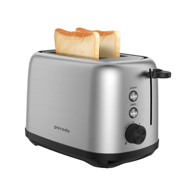 Porodo LifeStyle 750W 2 Slice 7 Settings Bread Toaster with BS Plug - أسود