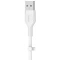 Belkin BOOST CHARGE™ Flex USB-A to Lightning Connector Soft-touch Silicone, 1M - White
