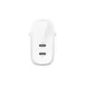 Belkin Boost Charge Pro Dual USB-C Wall Charger with PPS 60W - White