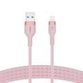 Belkin BOOST CHARGE™PRO Flex USB-A to Lightning Cable_Braided Silicone, 1M - Pink