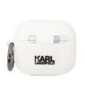كارل لاغرفيلد 3D سيليكون NFT KARL لسماعات Airpods 3 - أبيض