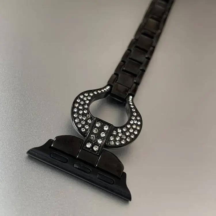 ديفيا حزام ساعة دايموند 42/44 ملم - أسود