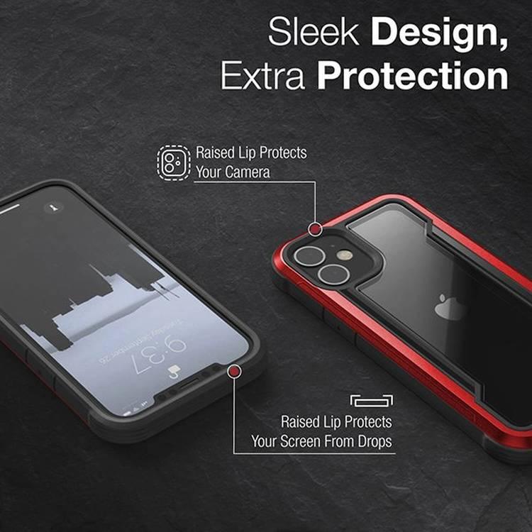 غطاء الحماية X-Doria Raptic Shield لهاتف iPhone 12 (5.4) - أحمر