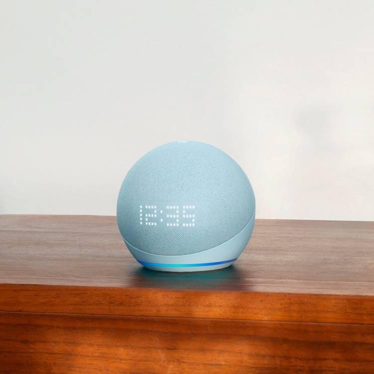 2023 All-New Echo Dot (5th Gen, release) with clock | Smart speaker with  clock and Alexa | Glacier White