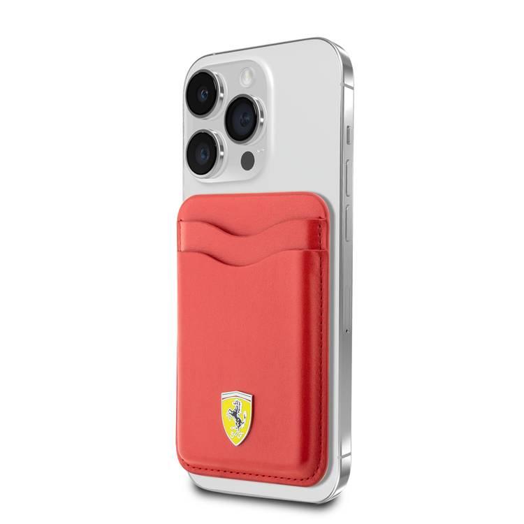 Ferrari Cardslot Magsafe PU Leather - Red