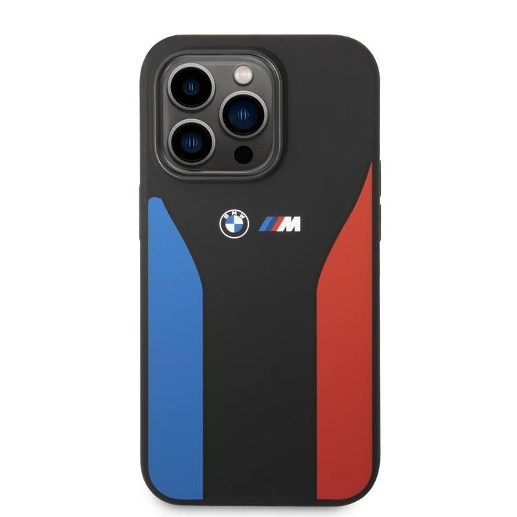 BMW M Silicone Case with Blue & Red Strips for iPhone 15 Pro