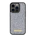Guess Rhinestone Case with Metal Logo - Clear - iPhone 15 Pro
