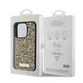 Guess Rhinestone Case with Metal Logo - Yellow - iPhone 15 Pro
