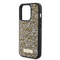 Guess Rhinestone Case with Metal Logo - Yellow - iPhone 15 Pro