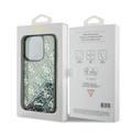 Guess Liquid Glitter Case with 4G Pattern - Green - iPhone 15 Pro