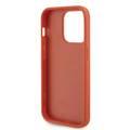 Guess Perforated PU Leather Case with 4G Glitter  - Orange - iPhone 15 Pro