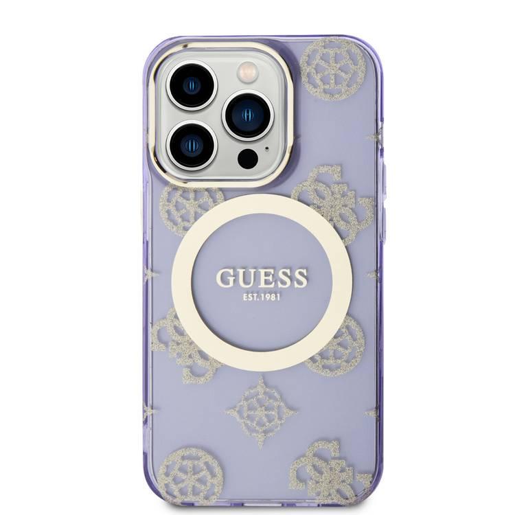 Guess Magsafe IML Case - Gold Purple - iPhone 15 Pro Max