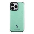 U.S.Polo Assn. PU Leather HS Pattern Case for iPhone 15 Series - Green - iPhone 15 Pro