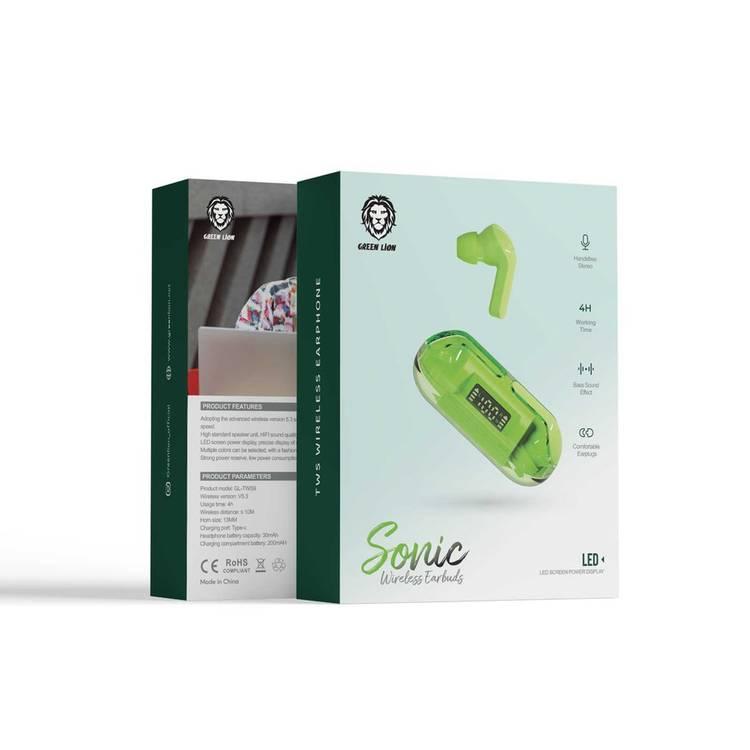 Green Lion Sonic Wireless Earbuds - Green