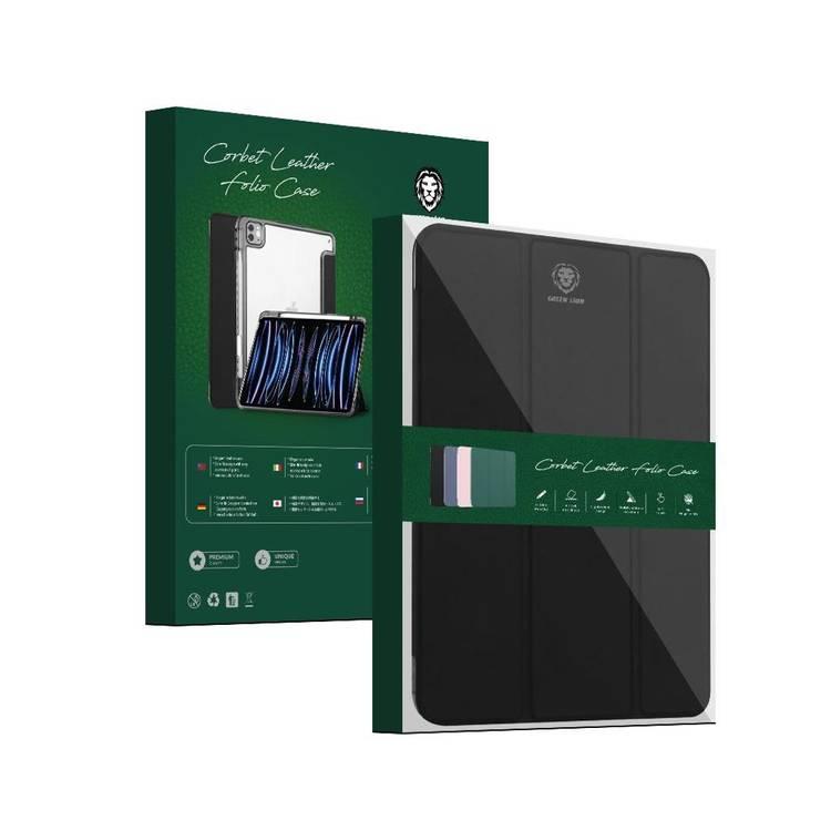Green Lion Corbet Leather Folio Case for iPad 10.9  / 11 - Black