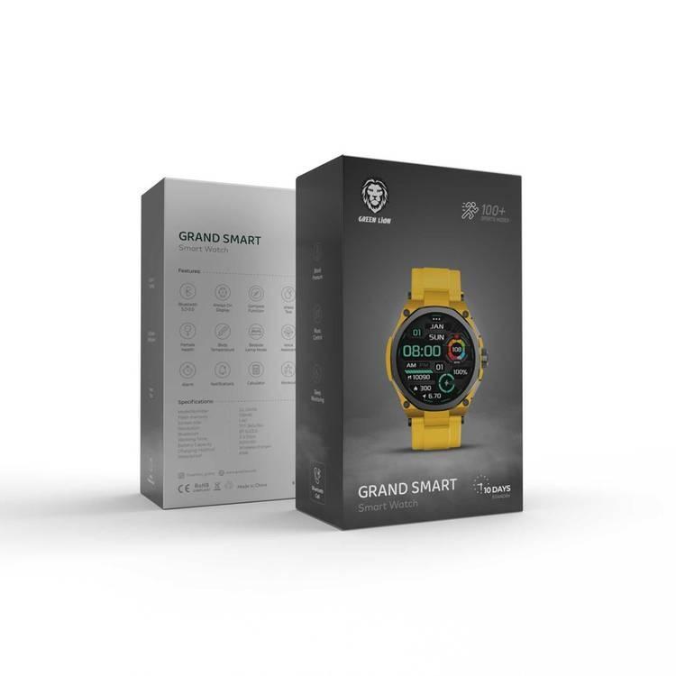 ساعة جرين ليون جراند الذكية مع حافظة صفراء - أصفر