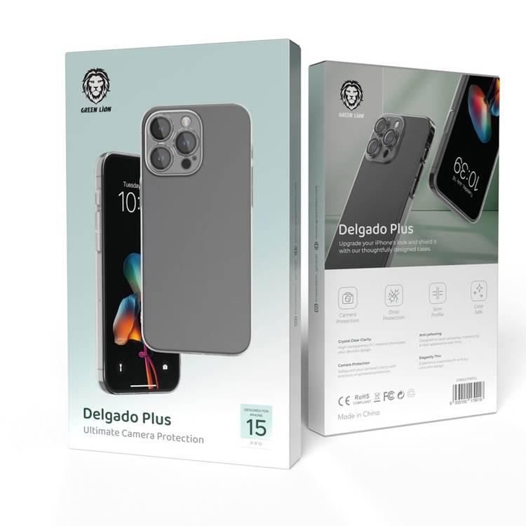 Green Lion Delgado Plus with Camera Protection Case - Clear - iPhone 15 Pro