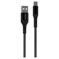 Green Lion USB-A to Type-C Braided Cable 3M - Black