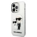 Karl Lagerfeld IML Glitter NFT Karl & Choupette  Hard Case for iPhone 15 Pro Max- Black - صافي