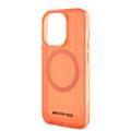 جراب AMG شفاف لهاتف iPhone 15 Pro Magsafe - برتقالي