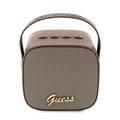 Guess Wireless Speaker with Handle 5W PU 4G Leather Script Logo - Brown