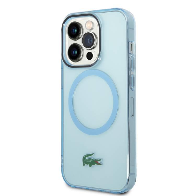 Lacoste HC MagSafe Transparent Case for iPhone 15 Series  - Blue - iPhone 15 Pro