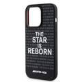 جراب AMG من السيليكون لهاتف iPhone 15 Pro يحمل شعار "The Star Is Reborn" - أسود